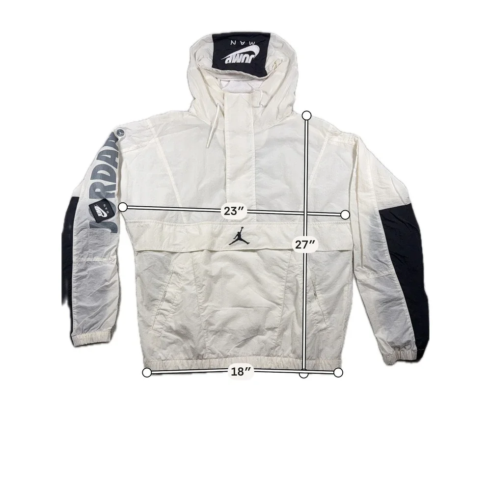 Nike Air Jordan Jumpman Classic Woven Jacket‎ Mens Small White Hooded CV1864-100